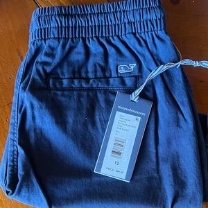 Vineyard Vines Navy Blue Boys Pull On Chino Shorts